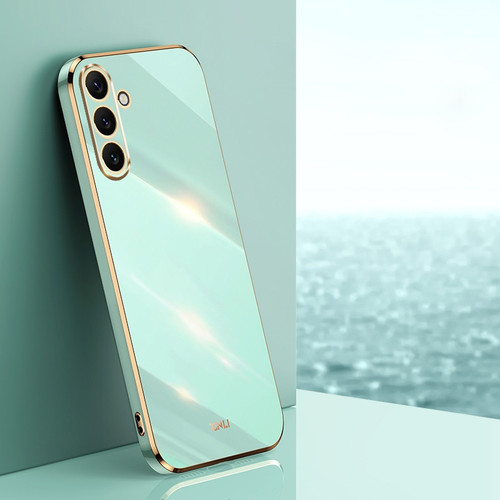 Samsung Galaxy A16 5G XINLI Straight Edge 6D Electroplate TPU Phone Case - Mint Green