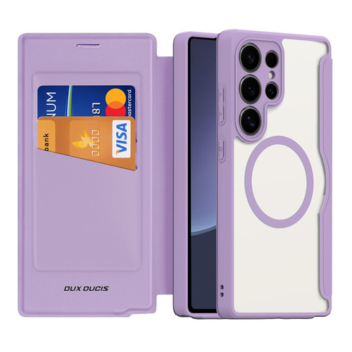Samsung Galaxy S25 Ultra 5G DUX DUCIS Skin X Pro Series Magsafe PC + TPU Phone Leather Case - Purple Samsung Galaxy S25 Ultra 5G DUX DUCIS Skin X Pro Series Magsafe PC + TPU Phone Leather Case - Purple