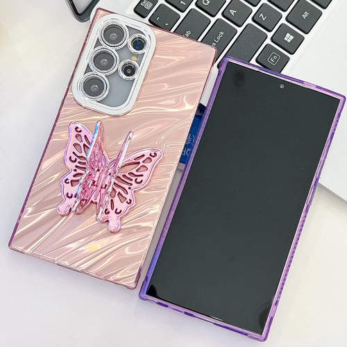 Samsung Galaxy S25 Ultra 5G Plating Glitter Texture Butterfly
