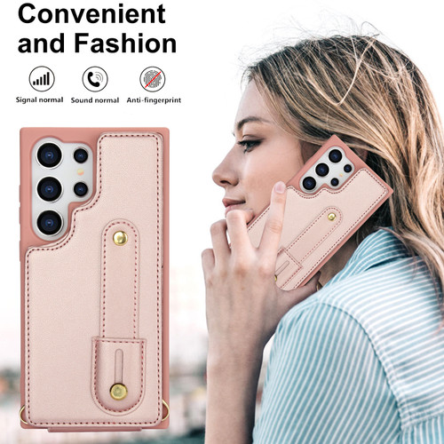 Samsung Galaxy S25 Ultra 5G Wristband Vertical Flip Wallet Back
