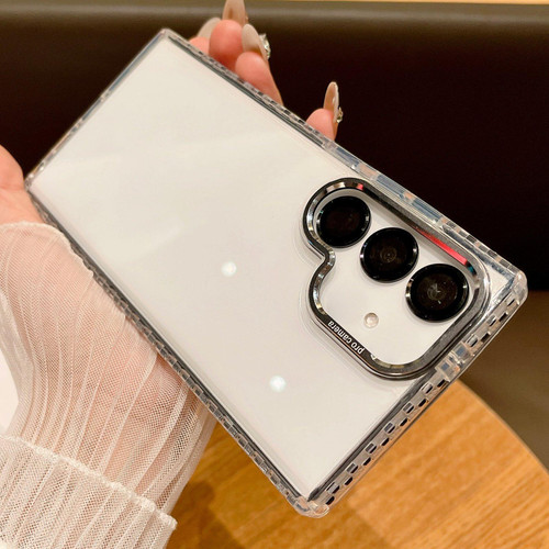 Samsung Galaxy S25+ 5G Transparent Phone Case with Lens Film - Black