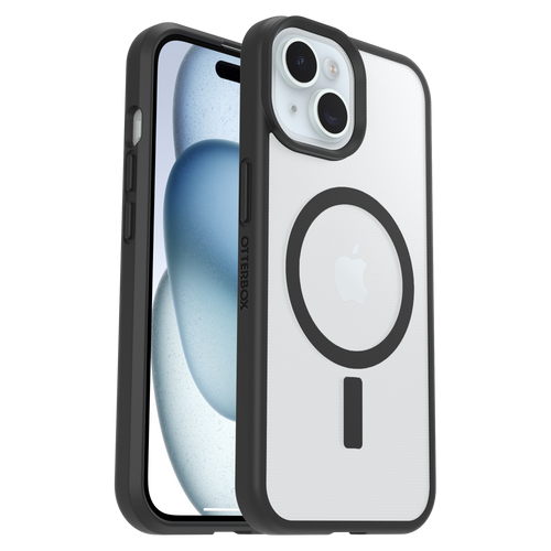 Otterbox - React Magsafe Case for Apple iPhone 15 / iPhone 16e - Black Crystal