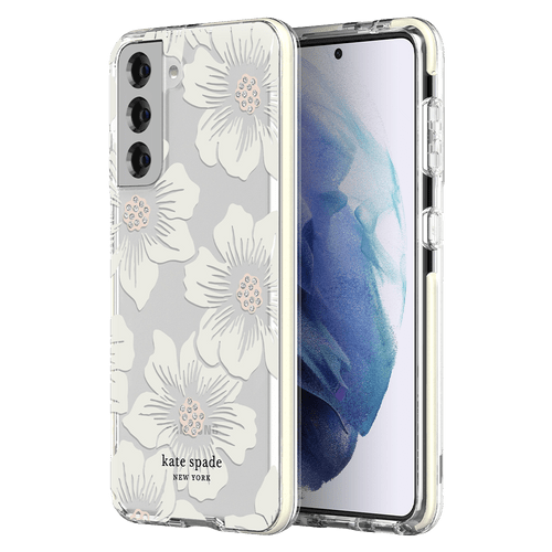 Kate Spade - Hardshell Case for Samsung Galaxy S21 5G - Hollyhock Floral