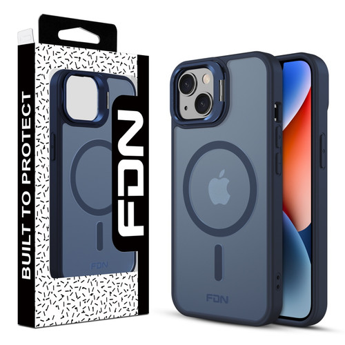 FDN InFrame MagSafe Case with Kickstand for Apple iPhone 16e / 14 / 13 - Cobalt