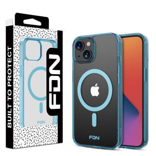 FDN Clear Series w/ MagSafe Case for Apple iPhone 16e / 14 / 13 - Transparent Blue