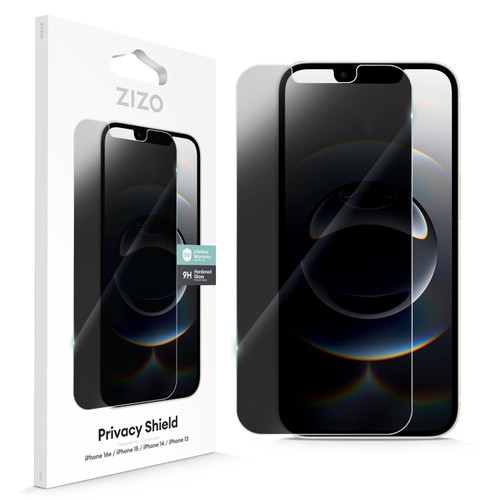 ZIZO PRIVACY Tempered Glass Screen Protector for iPhone 16e/13/14/14 Pro - Privacy