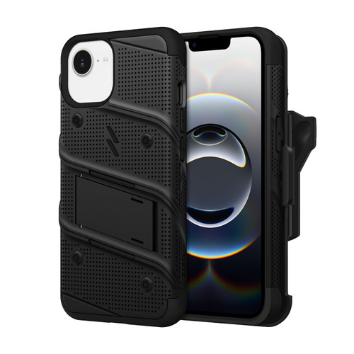 ZIZO BOLT Bundle iPhone 16e/13/14/15 Case with Tempered Glass - Black