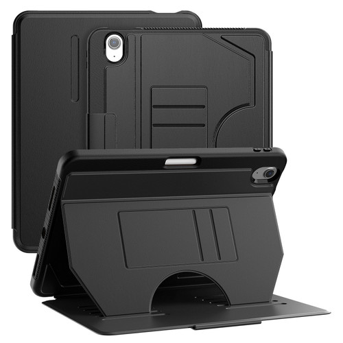 iPad Pro 11 2024 Notebook Magnetic Leather Tablet Case - Black