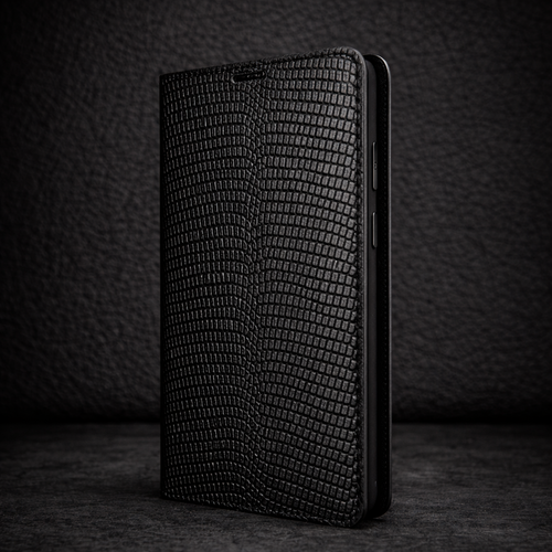 Piel Frama 502 Black Lizard FramaSlimCards Leather Case for Samsung Galaxy S25 Plus