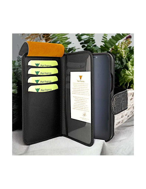 Piel Frama 506 Black Crocodile WalletMagnum Leather Case for