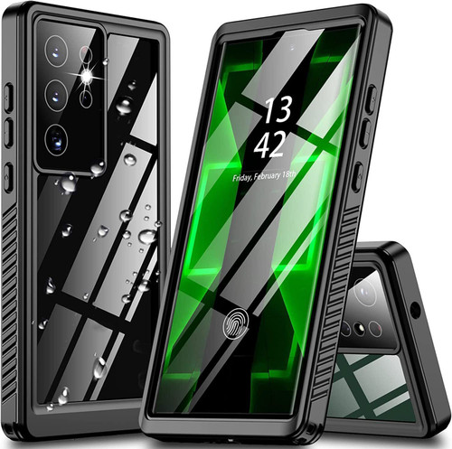 Samsung Galaxy S23 Ultra 5G RedPepper 360 Full Body Life Water Resistant Phone Case - Black