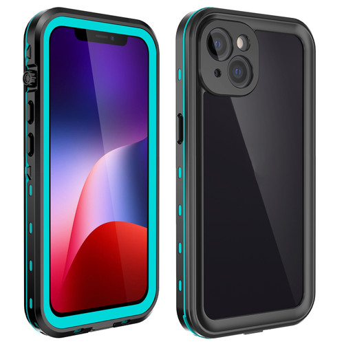 iPhone 13 RedPepper Transparent Dot Shockproof Water Resistant PC + TPU Protective Case  - Blue