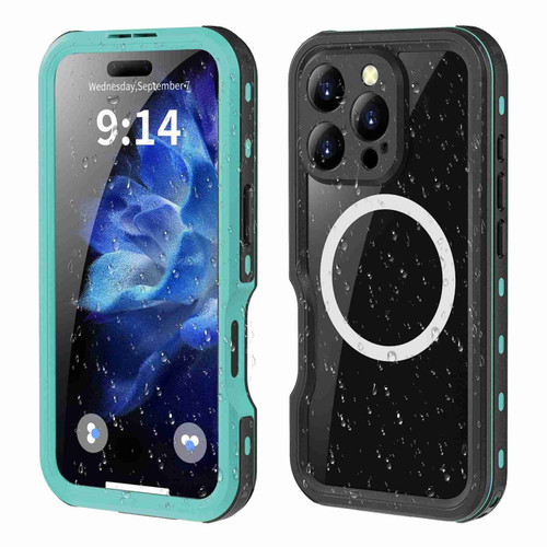 iPhone 16 Pro Max RedPepper IP68 Waterproof Triple-proof MagSafe Phone Case - Black Blue iPhone 16 Pro Max RedPepper IP68 Waterproof Triple-proof MagSafe Phone Case - Black Blue