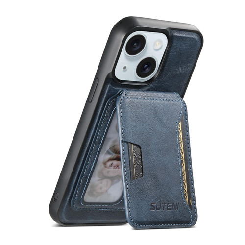 iPhone 13 Suteni M3 Card Bag MagSafe Cowhide Texture Leather