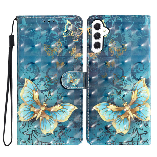 Samsung Galaxy A26 5G 3D Pattern Leather Phone Case - 3D Butterfly