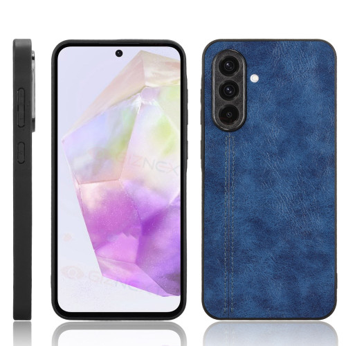 Samsung Galaxy A36 5G Cow Pattern Sewing Back Cover Phone Case - Blue