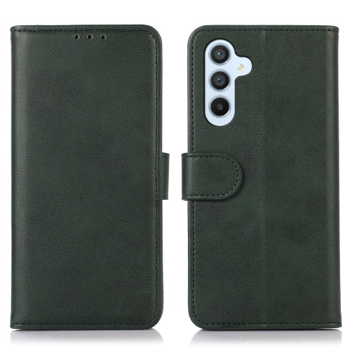 Samsung Galaxy A36 5G Cow Texture Flip Leather Phone Case - Green