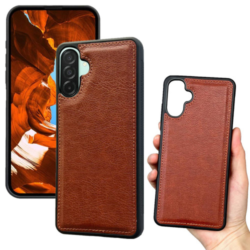Samsung Galaxy A36 5G Cowhide Texture Back Cover Phone Case - Brown