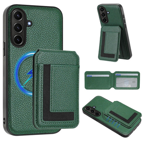 Samsung Galaxy A36 5G CX01 Detachable Magsafe Magnetic Card Bag Phone Case - Peacock Green