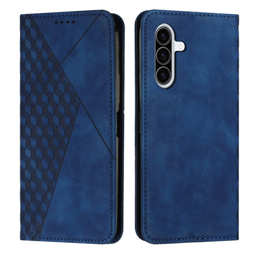 Samsung Galaxy A36 5G Diamond Splicing Skin Feel Magnetic Leather Phone Case - Blue
