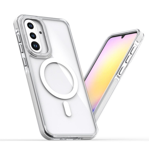 Samsung Galaxy A36 5G Dual-Color Clear Acrylic Hybrid TPU MagSafe Phone Case - Transparent
