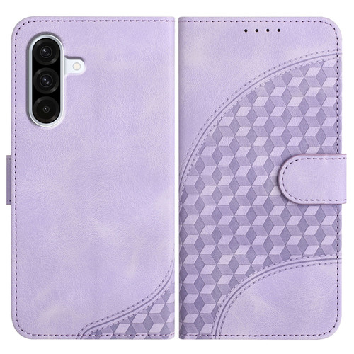 Samsung Galaxy A36 5G Elephant Head Embossed Phone Leather Case with Lanyard - Light Purple Samsung Galaxy A36 5G Elephant Head Embossed Phone Leather Case with Lanyard - Light Purple