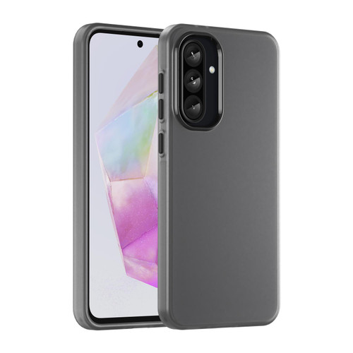 Samsung Galaxy A36 5G Frosted Translucent TPU Hybrid PC Full Coverage Phone Case - Black Samsung Galaxy A36 5G Frosted Translucent TPU Hybrid PC Full Coverage Phone Case - Black