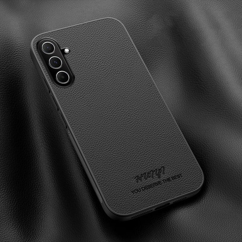 Samsung Galaxy A36 5G HUIYI Leather Magnetic Phone Case - Black