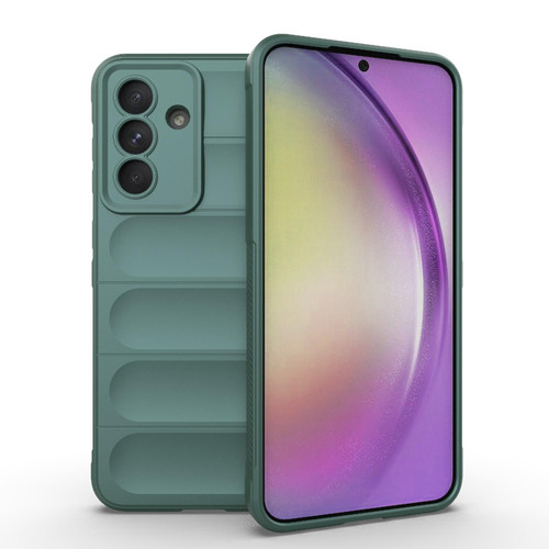 Samsung Galaxy A36 5G Magic Shield TPU + Flannel Phone Case - Dark Green