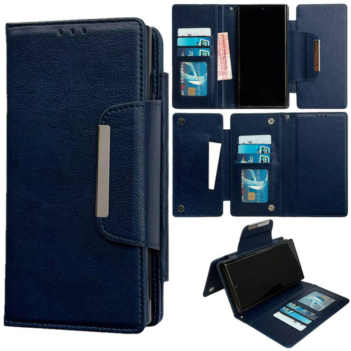 Samsung Galaxy A36 5G Multifunctional 7-Card Wallet Leather Phone Case - Royal Blue