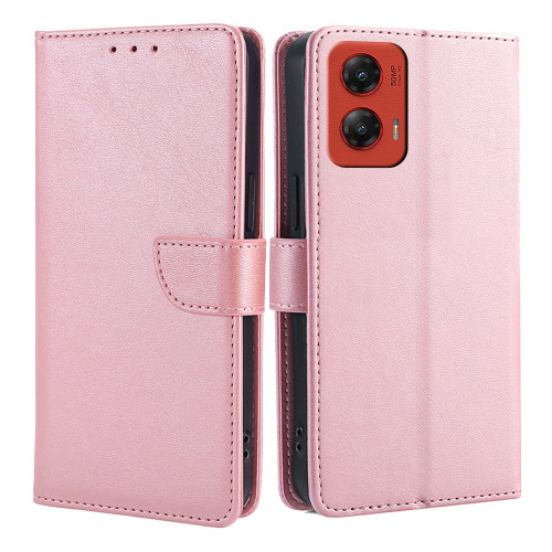 Moto G Play 2024 Calf Texture Buckle Flip Leather Phone Case