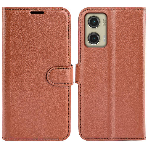 Moto G Stylus 5G 2024 Litchi Texture Horizontal Flip Leather Phone Case with Holder - Brown Moto G Stylus 5G 2024 Litchi Texture Horizontal Flip Leather Phone Case with Holder - Brown