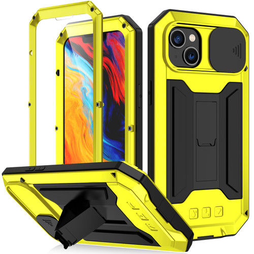 iPhone 14 Plus R-JUST Shockproof Life Water Resistant Dust-proof Case - Yellow