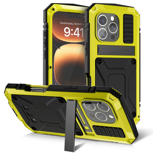 iPhone 16 Pro R-JUST Life Water Resistant Dustproof Shockproof Phone Case - Yellow