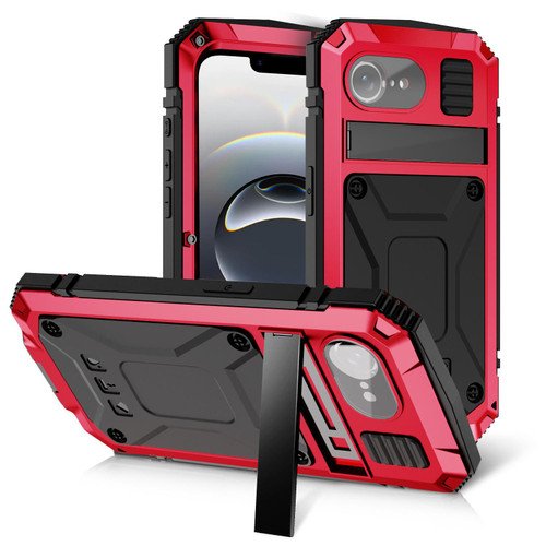 iPhone 16e R-JUST Life Water Resistant Dustproof Shockproof Phone Case - Red