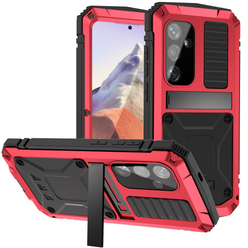Samsung Galaxy S24 5G R-JUST Life Water Resistant Dustproof Shockproof Phone Case - Red