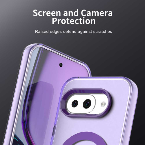 Google Pixel 9a Candy Magsafe PC Hybrid TPU Phone Case - Purple