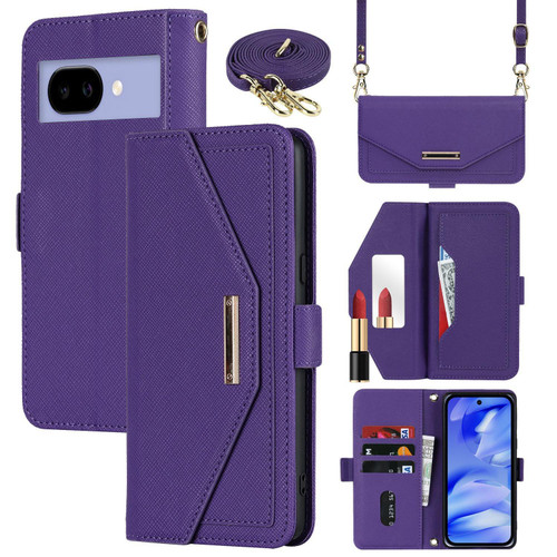 Google Pixel 9a Cross Texture Crossbody Lanyard Leather Phone Case