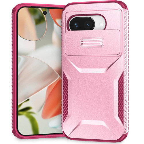 Google Pixel 9a Sliding Camshield Phone Case - Pink + Rose Red