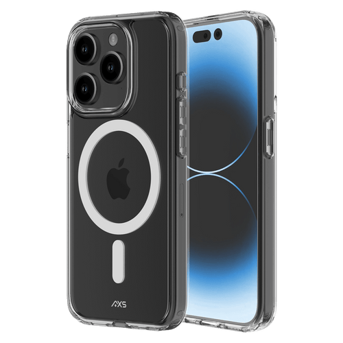 Axs - Ultra Clear Magsafe Case and Glass Screen Protector for Apple iPhone 15 Pro - Clear