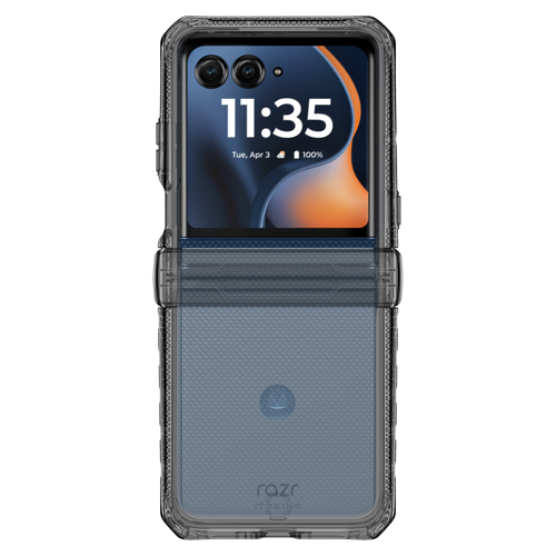 Itskins - Hybridr Clear Case for Motorola Razr 2025 - Black and Transparent