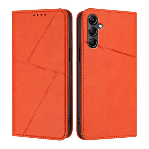 Samsung Galaxy A16 5G / A26 5G Strong Magnetic Frosted Flip Leather Phone Case - Orange