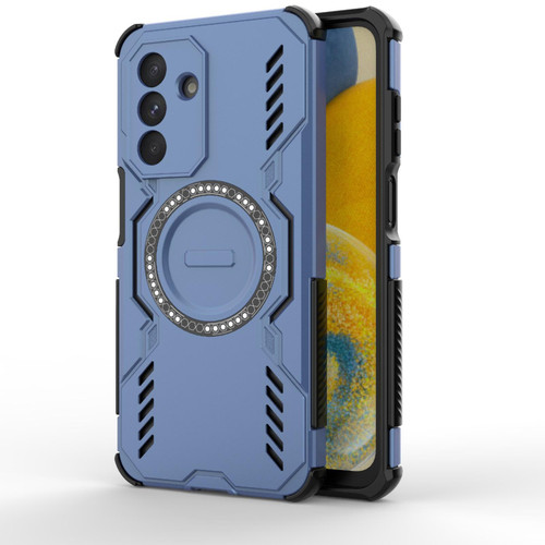 Samsung Galaxy A26 5G Butterfly Armor MagSafe Magnetic Ring Shockproof Phone Case - Blue