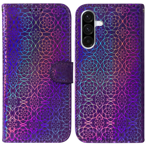 Samsung Galaxy A26 5G Colorful Magnetic Buckle Leather Phone Case - Purple