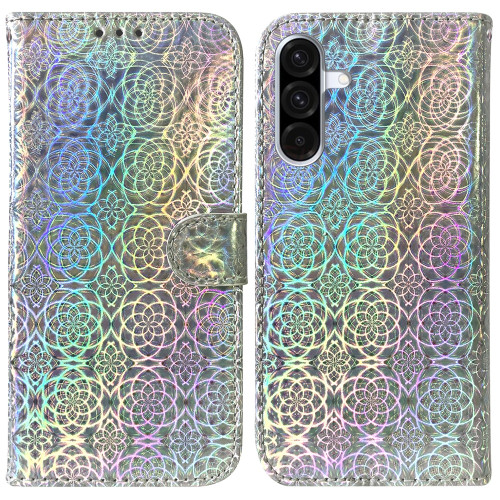 Samsung Galaxy A26 5G Colorful Magnetic Buckle Leather Phone Case - Silver