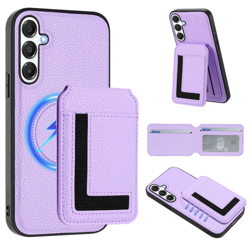 Samsung Galaxy A26 5G CX01 Detachable Magsafe Magnetic Card Bag Phone Case - Light Purple