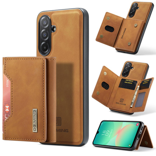Samsung Galaxy A26 5G DG.MING M2 Series 3-Fold Multi Card Bag + Magnetic Phone Case - Brown