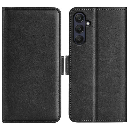 Samsung Galaxy A26 5G Dual-side Magnetic Buckle Horizontal Flip Leather Phone Case - Black