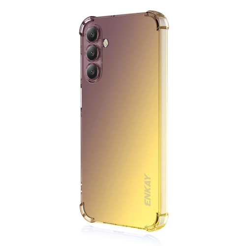 Samsung Galaxy A26 5G ENKAY Hat-Prince Gradient Airbag TPU Phone Case - Purple Gold