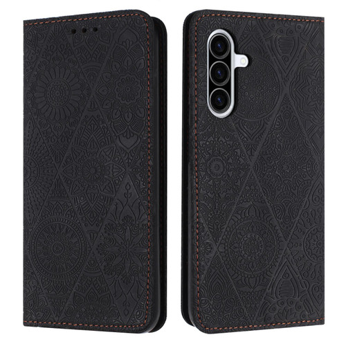 Samsung Galaxy A26 5G Ethnic Embossed Adsorption Leather Phone Case - Black Samsung Galaxy A26 5G Ethnic Embossed Adsorption Leather Phone Case - Black
